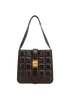 The Padded Marie Shoulder Bag, &pound;450, Handbags, Brown, Leather, Front view